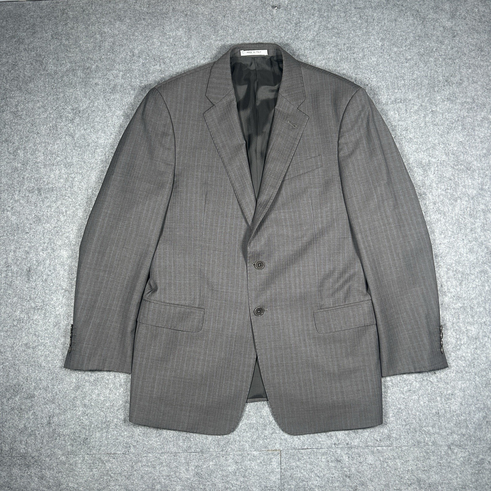 Armani Collezioni G-Line Blazer Mens Size 40r Gray Pinstripe Wool Italy Made